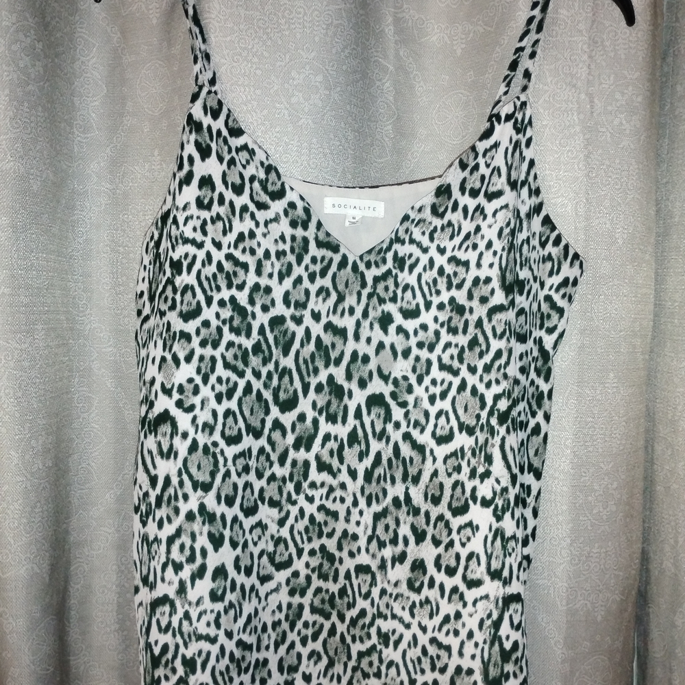 Socialite Green Leopard Print Camisole